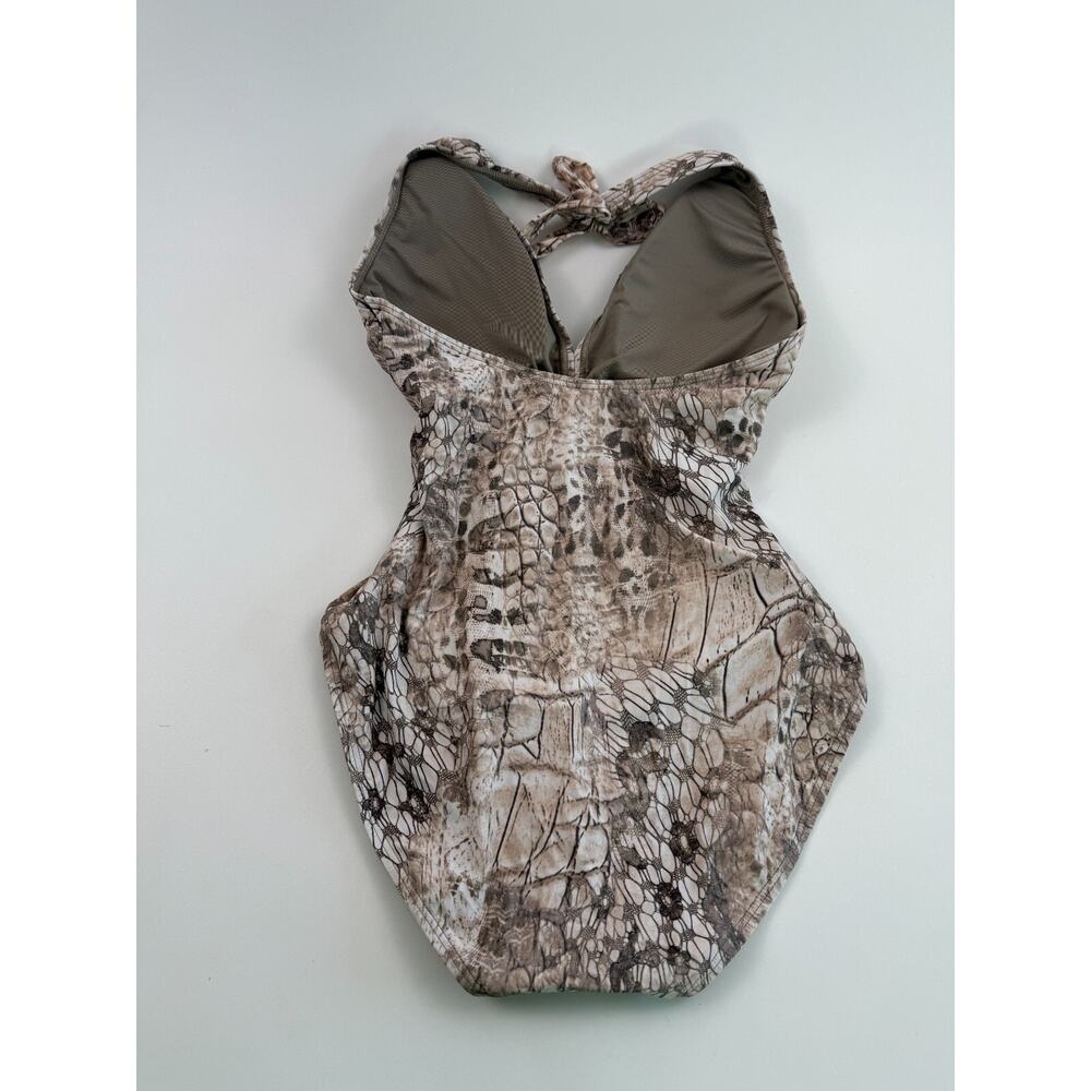 Contours By Coco Reef One Piece Padded Twist Halter Swimsuit Size 10/34D NWT - Picture 3 of 10